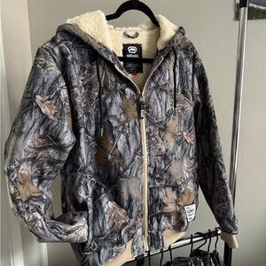 Ecko Unlimited Camo Barbwire Sherpa-Lined Jacket